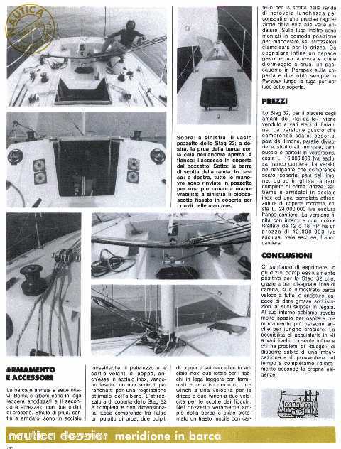 Rivista Nautica: test Stag 32 Rivista Nautica: test Stag 32